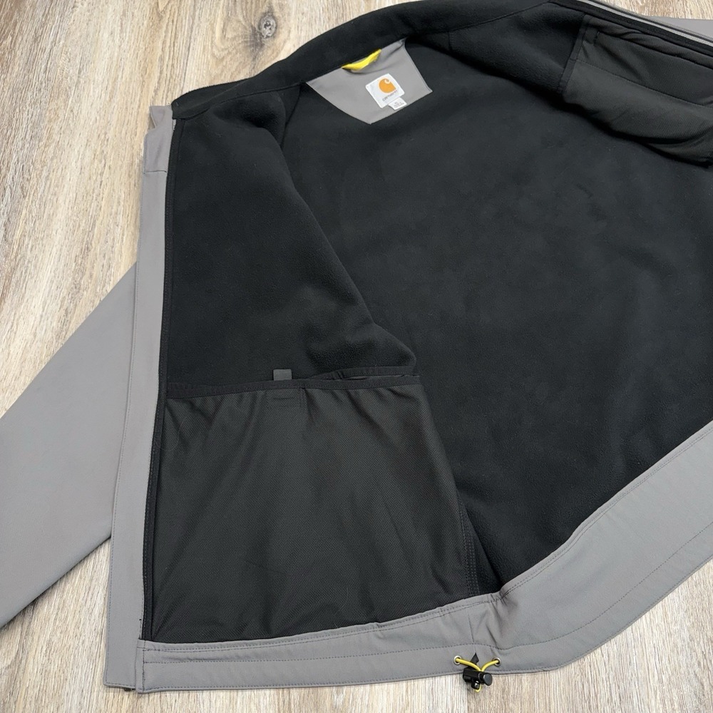 Carhartt Crowley Jacket Mens XL Gray Soft Shell Fleece Lined 102199 022 - Picture 4 of 12